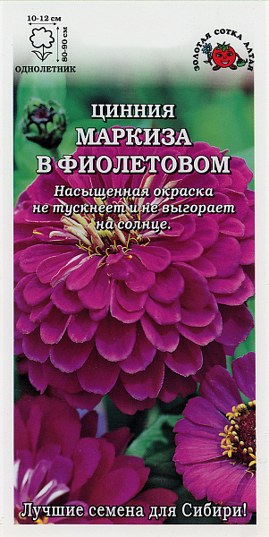 картинка Цинния Маркиза в Фиолетовом, 0,3г от магазина ОПТ6