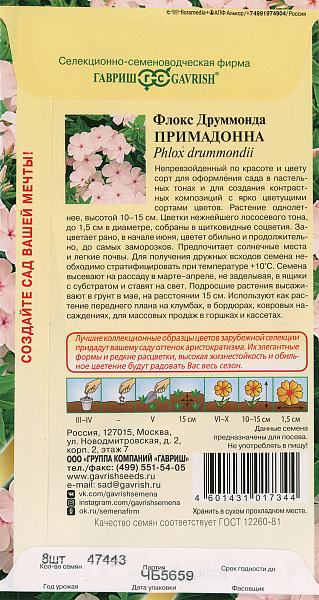 картинка Флокс Друммонда Примадонна, 8 шт. Элитная клумба от магазина ОПТ6