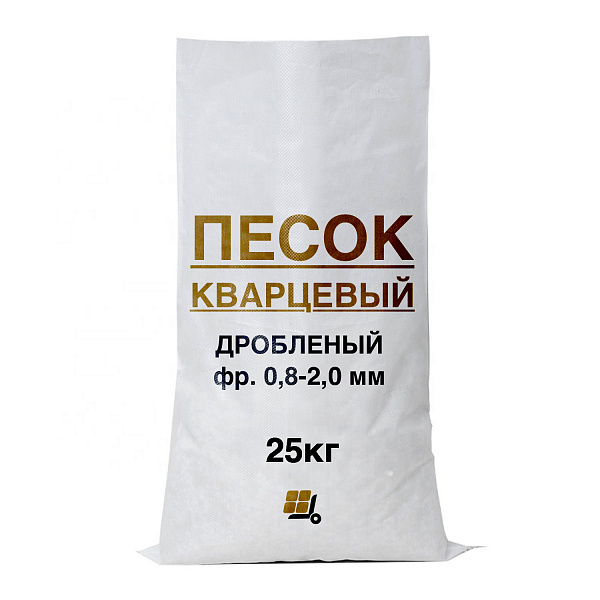 картинка Кварцевый песок (Кварцит), фр. 0,8-2,0 мм, дробленый, 25кг от магазина ОПТ6