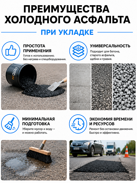 картинка Холодный асфальт, в ведрах, 10кг от магазина ОПТ6