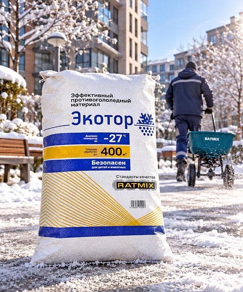 картинка Противогололедный реагент Ratmix Экотор, 25кг от магазина ОПТ6