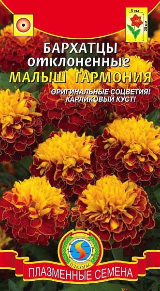 картинка Бархатцы отклоненные Малыш Гармония, 30 шт. от магазина ОПТ6